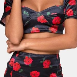 2 piece micro mini with crop top